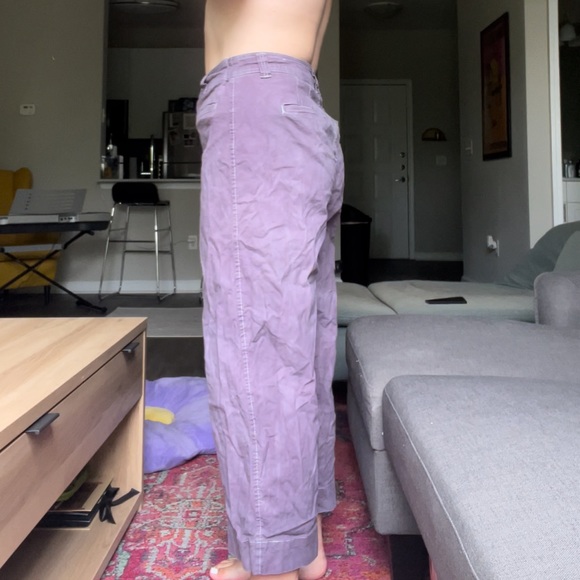 PURPLE COTTON PANTS - Picture 2 of 4